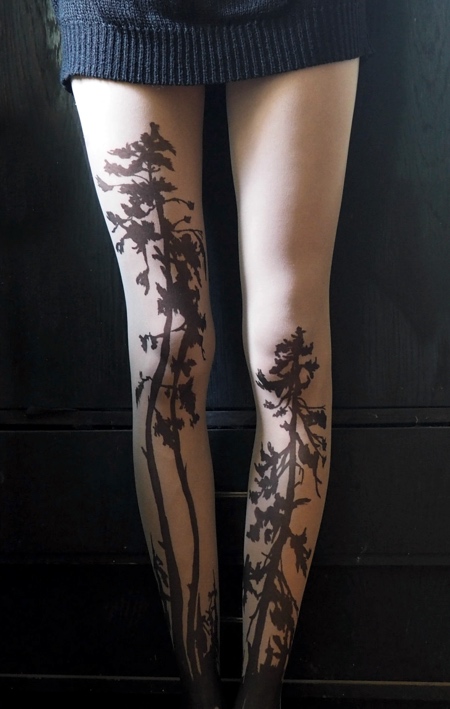 ASOS Asos Tattoo Tights in Natural | Lyst