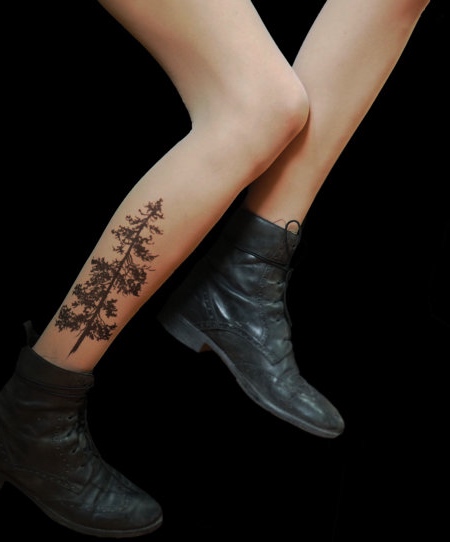 Hand Painted Tattoo Tights