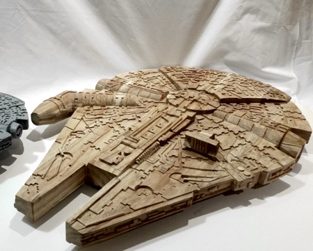 Wooden Millennium Falcon