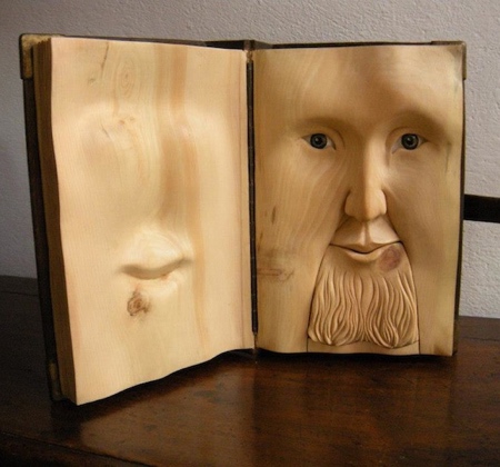 Wooden Book Sculptures