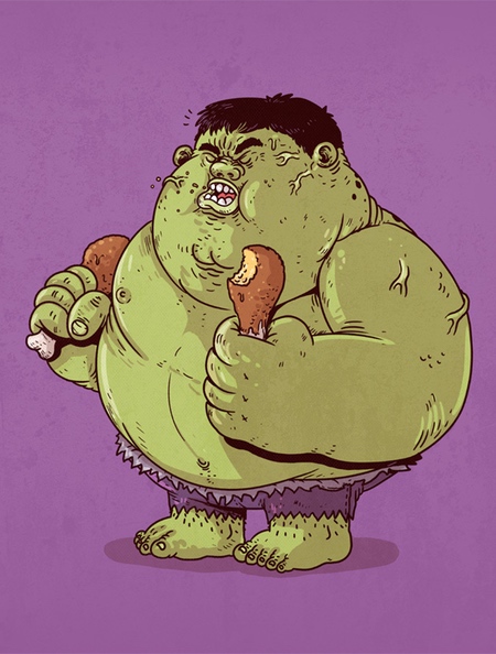 Alex Solis Fat Superheroes