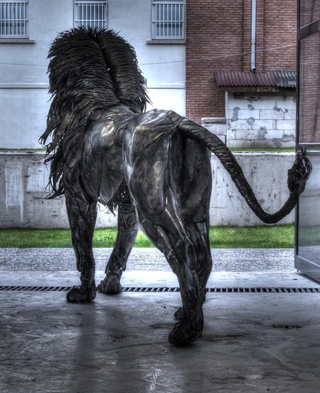 Lion Made of Metal