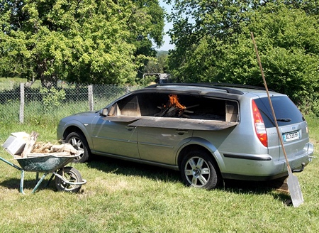 Wood Burning Pizza Oven Car