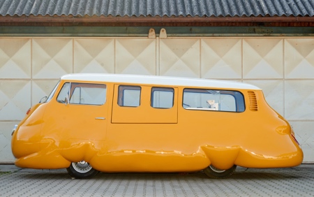 Yellow Hot Dog Bus