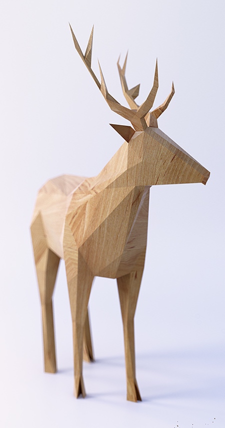 Low Poly Wooden Animals