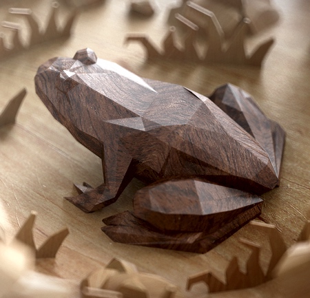 Low Polygon Wooden Animals