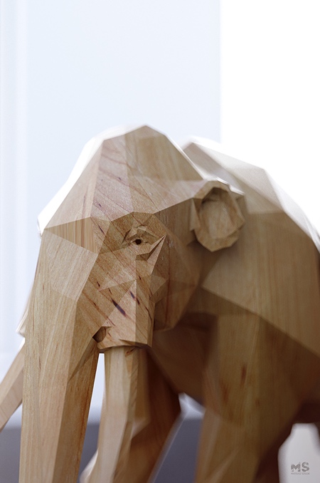 Rendered Wooden Animals