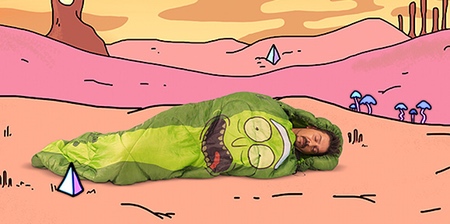 Pickle Rick Sleeping Bag