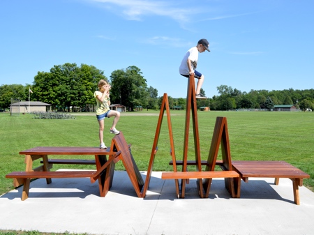 Picnic Table Sculpture