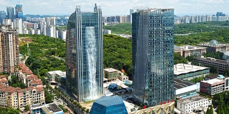 Skyscraper Waterfall in China