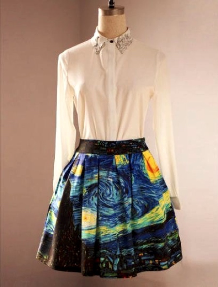 Van Gogh Starry Night Skirt