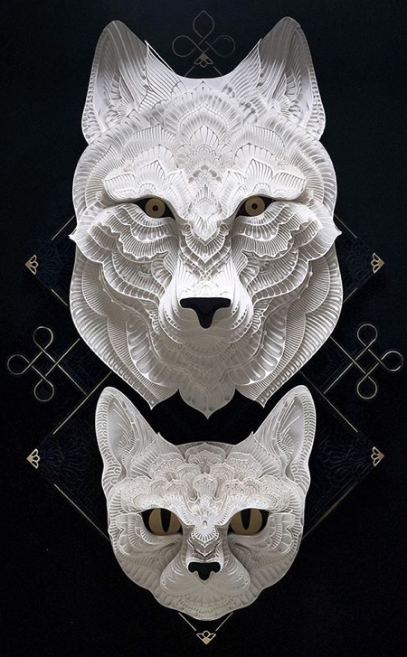 Papercut Animal Heads