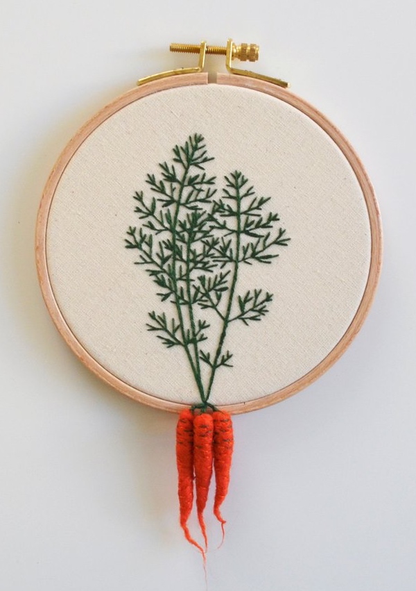 Embroidered 3D Vegetables
