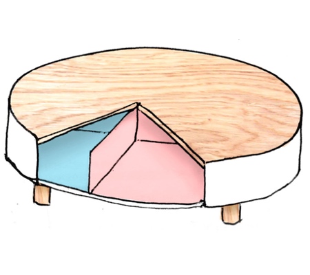 Rotating Storage Coffee Table