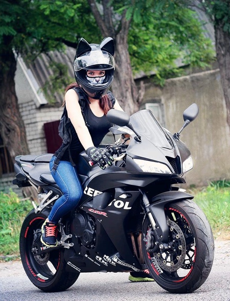 Cat Ears Motorcycle Helmet