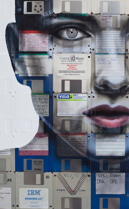 Nick Gentry Floppy Disk Art