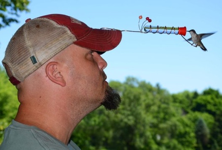 Hat Hummingbird Feeder