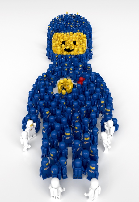 LEGO Spaceman made of LEGO Minifigs