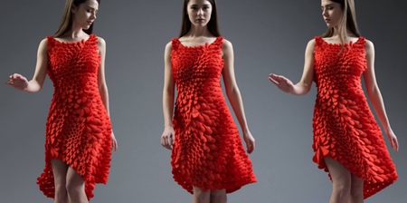 3D Printed Petals Dress