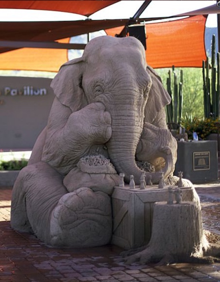 Elephant Sand Sculpture