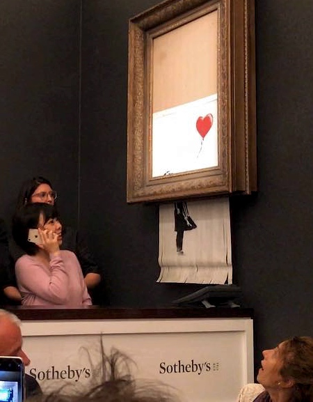 Self-Destructing Banksy Painting