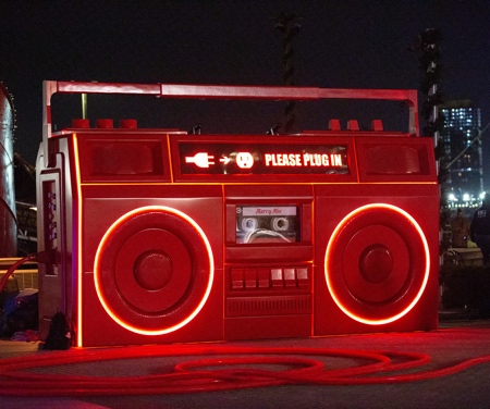 Giant Red Boombox