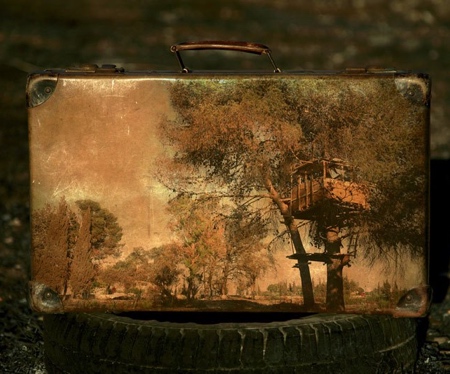 Painting on Suitcase