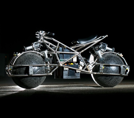 Motorcycle with Spherical Wheels