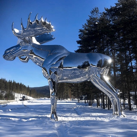 Mirror Moose Sculpture