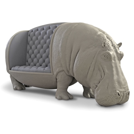 Realistic Hippo Sofa