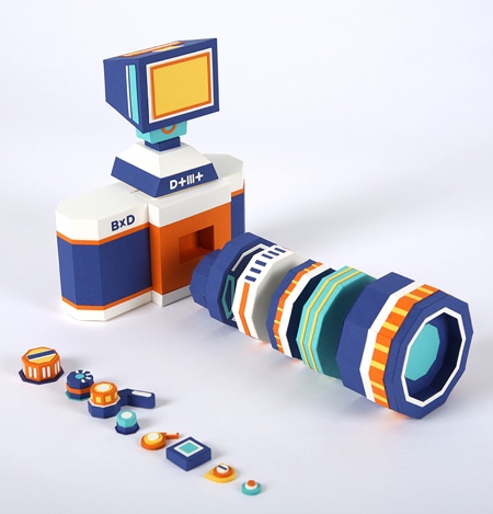 Camera Paper Sculpture