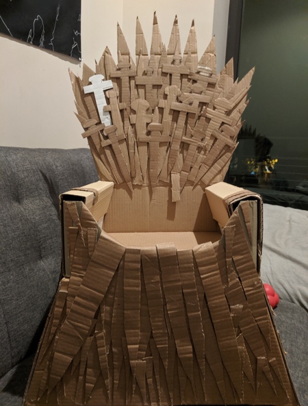 Cardboard Iron Throne