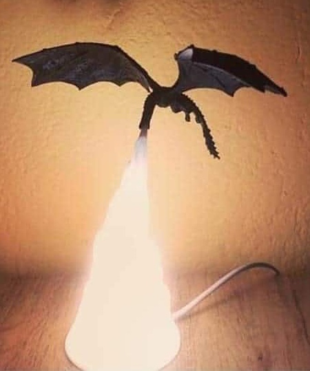 Fire Breathing Dragon Lamp