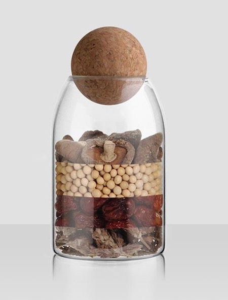 Round Cork Jar