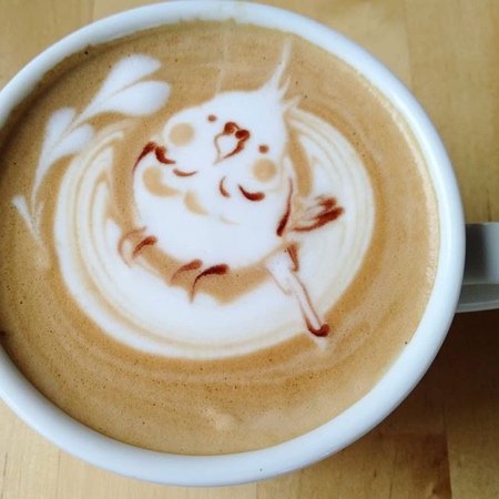 Birds Latte Coffee Art