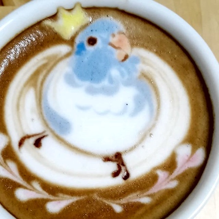 Bird Latte Coffee Art