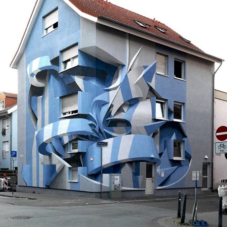 3D Street Art Apartment Building