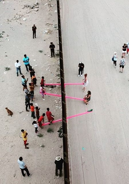 Seesaw Mexico United States Border Wall