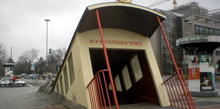 Crashed Train Subway Entrance