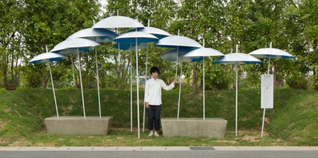 Umbrellas Bus Stop