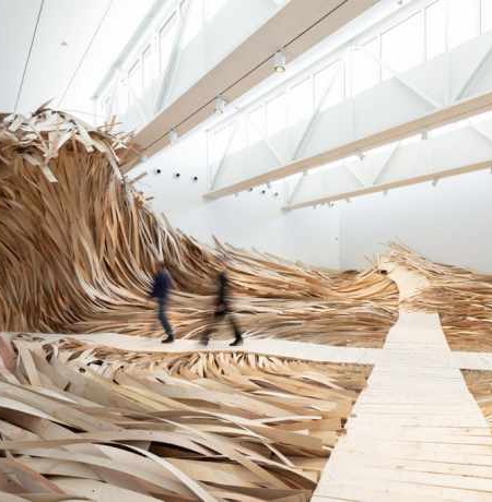 Ocean Waves Made of Wood