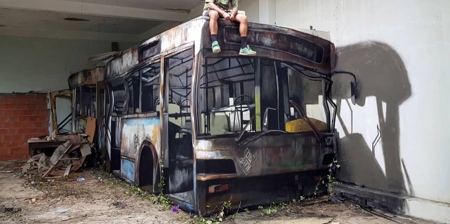 3D Bus Street Art