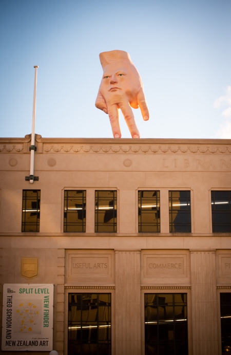 Giant Hand Face in New Zealand