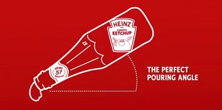 Rotated Heinz Ketchup Label