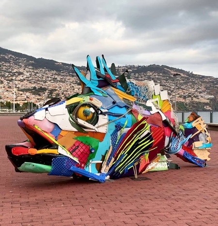 Plastic Waste Sculpture