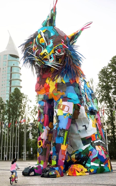 Plastic Trash Sculpture