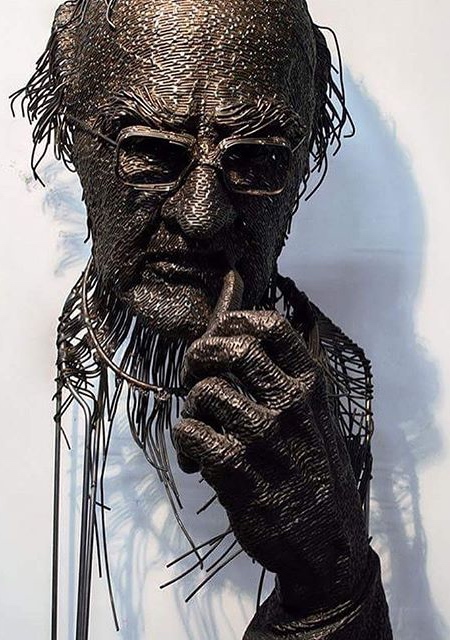 Wire Face Sculpture