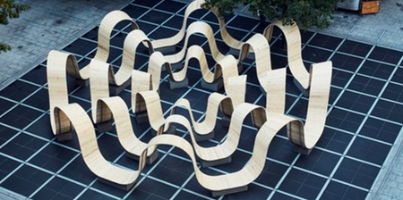Wooden Ribbon Bench Wooden Ribbon Bench