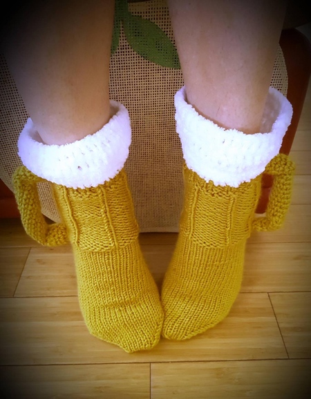 Crochet Beer Mug Socks