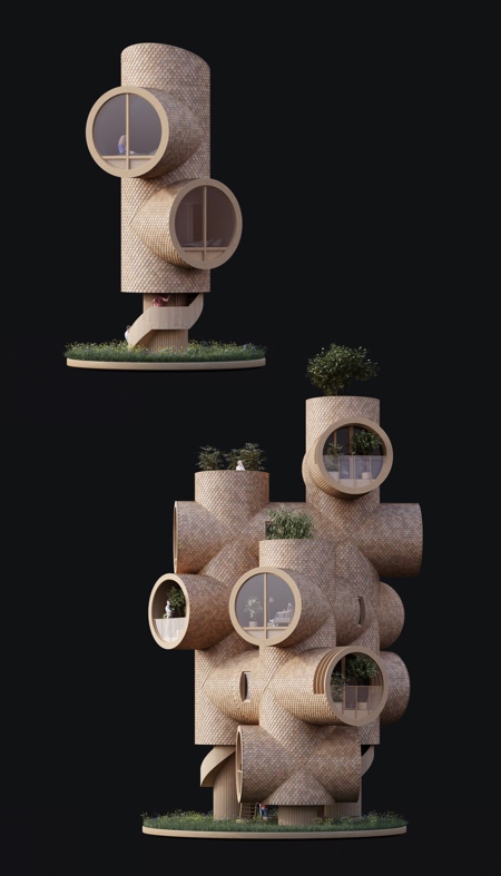 Pipe Tree Houses